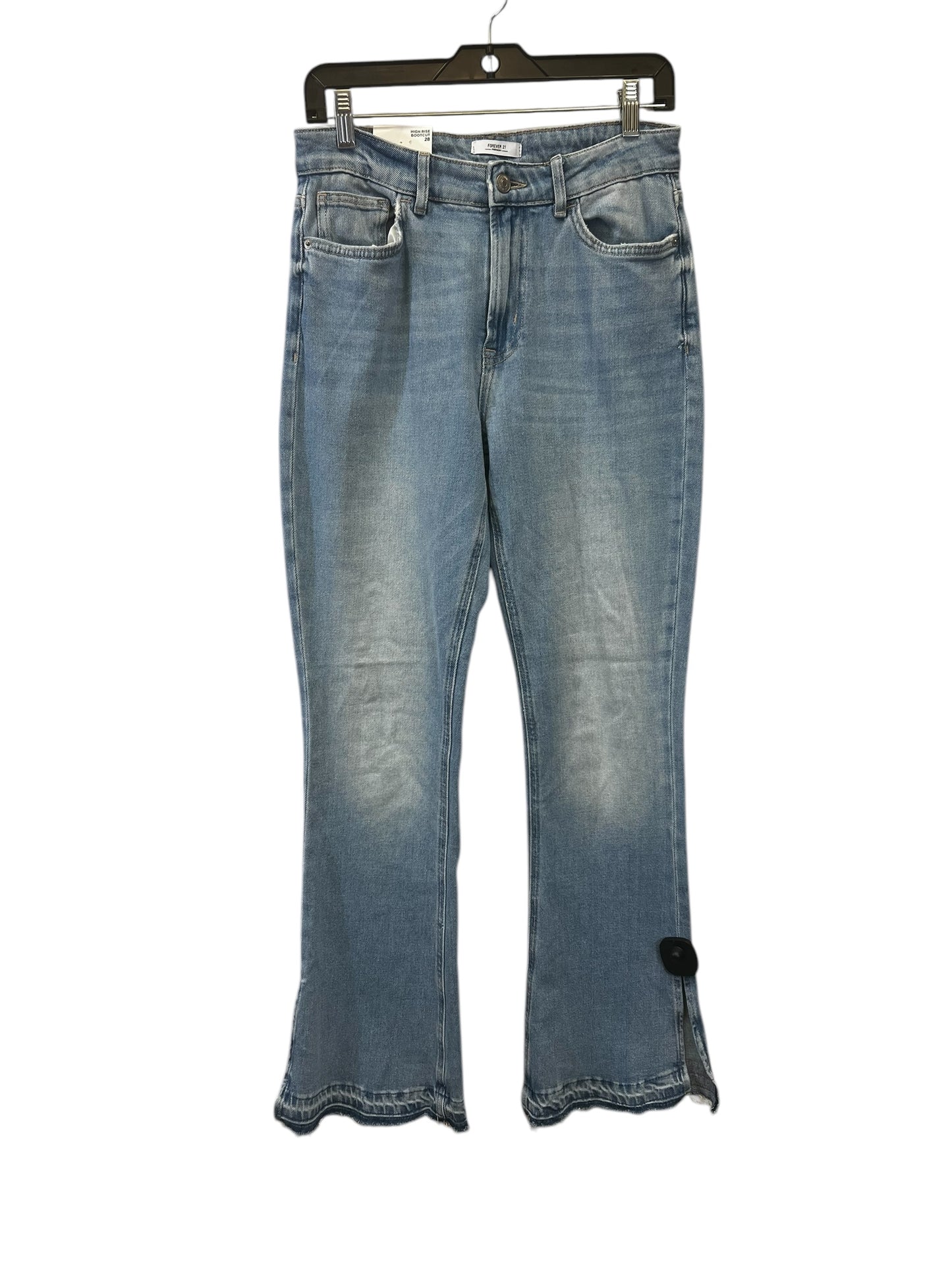 Jeans Straight By Forever 21 In Blue Denim, Size: 6