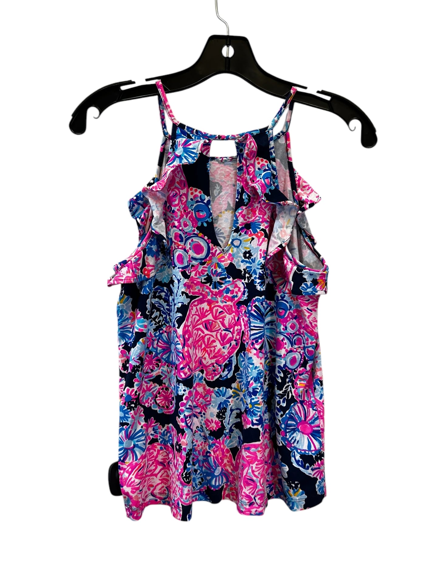 Top Sleeveless By Lilly Pulitzer In Blue & Pink, Size: Xs