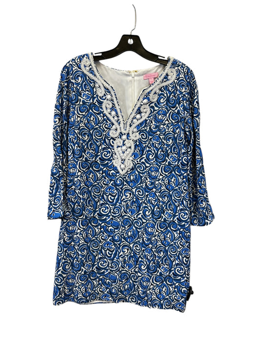 Dress Casual Midi By Lilly Pulitzer In Blue & White, Size: S