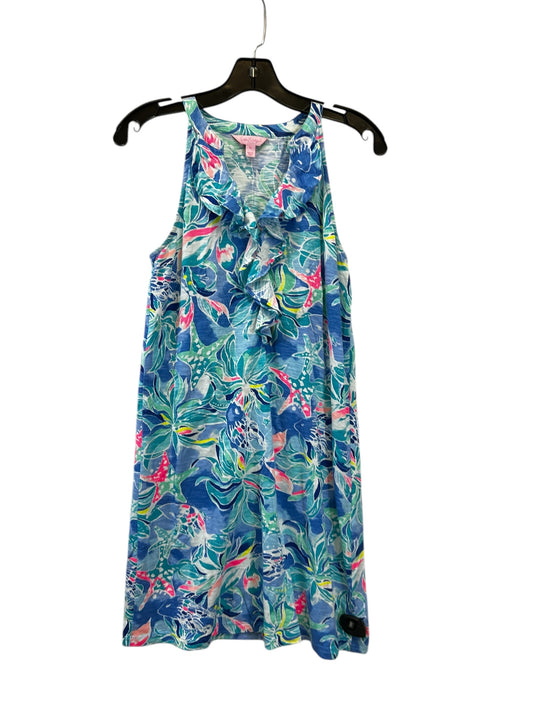 Dress Casual Midi By Lilly Pulitzer In Blue & Green, Size: Xs