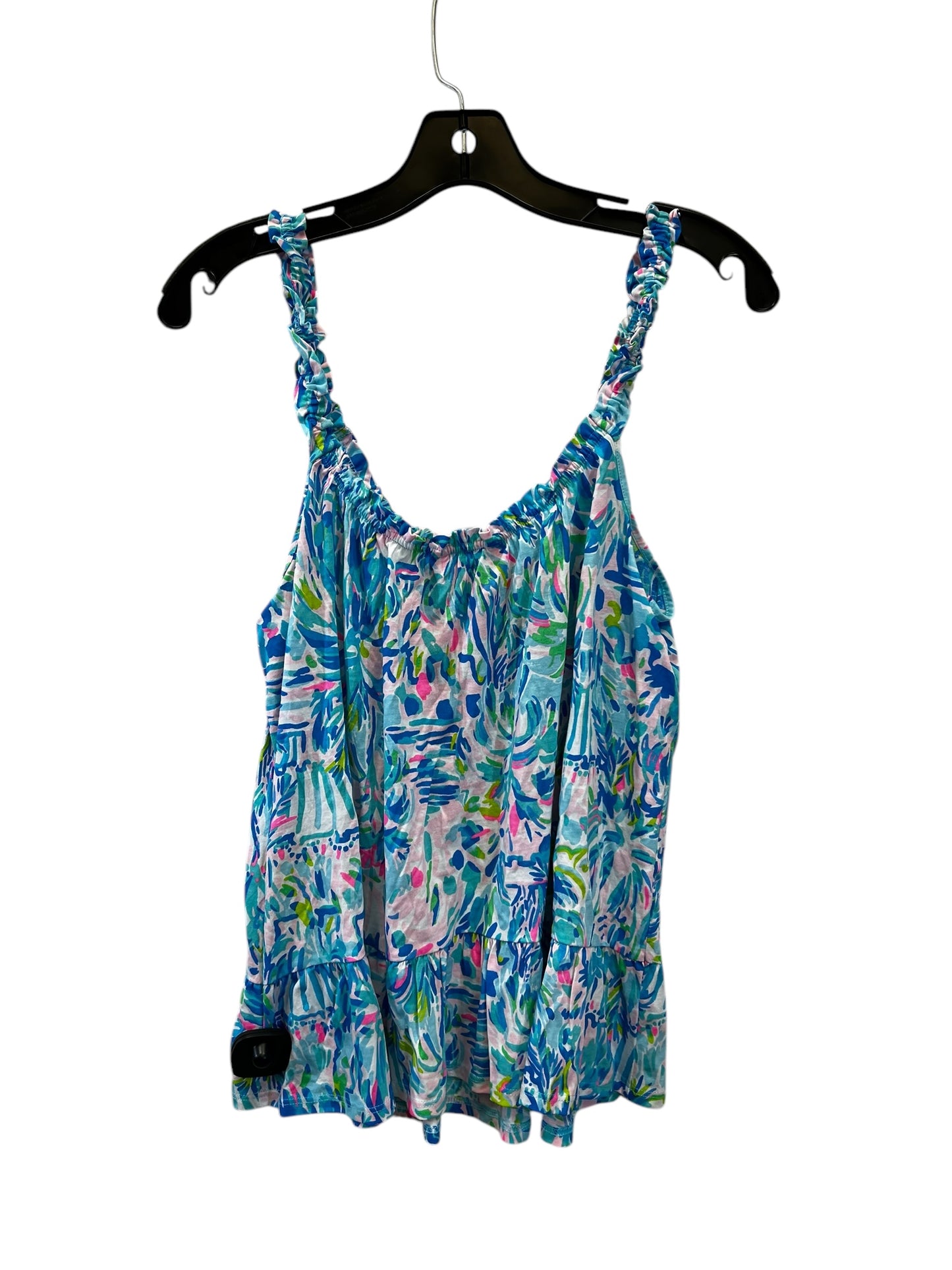 Top Sleeveless By Lilly Pulitzer In Blue & Pink, Size: M