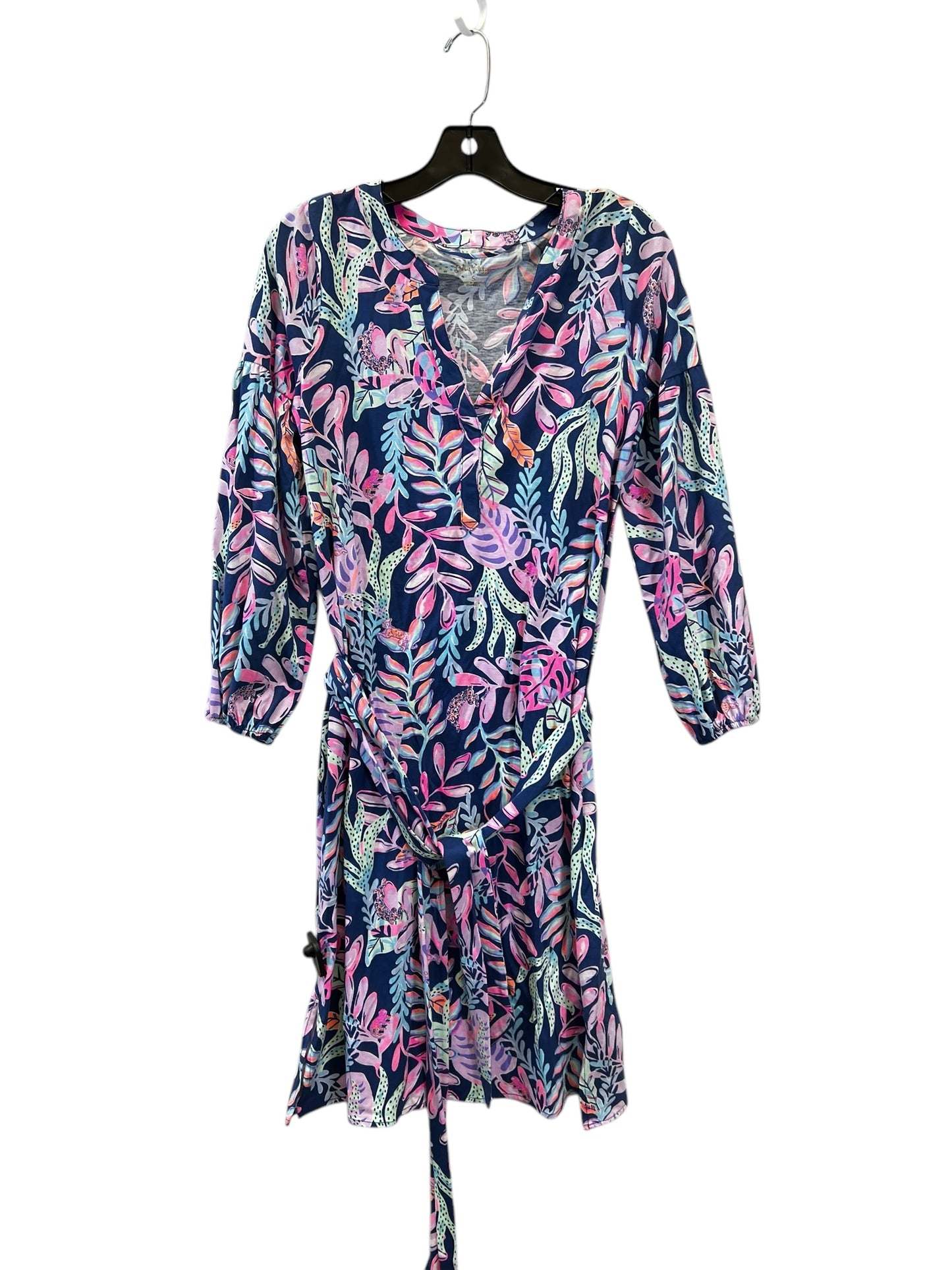 Dress Casual Midi By Lilly Pulitzer In Blue & Pink, Size: S