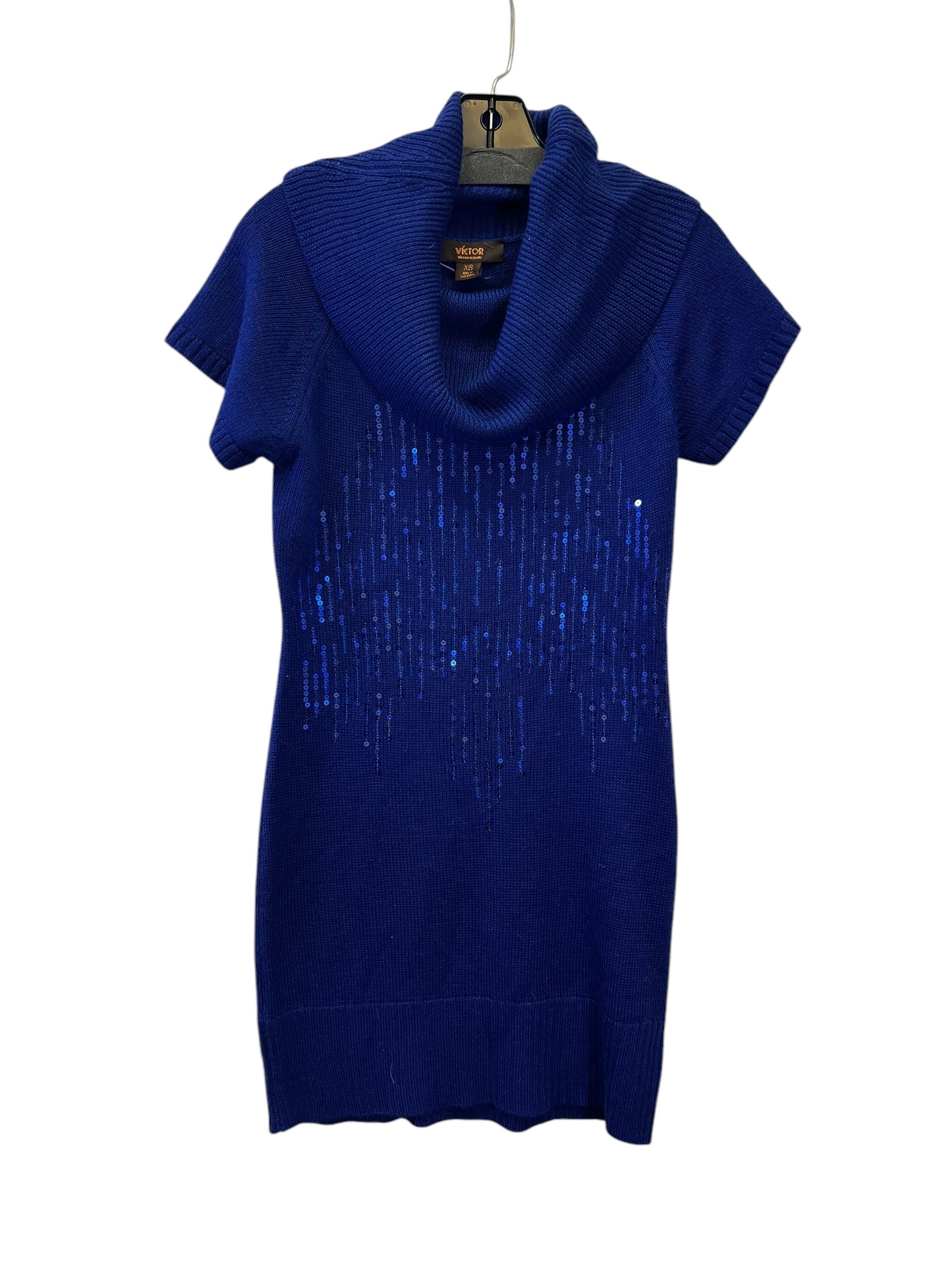 Dress Casual Midi By Victor In Blue, Size: Xs