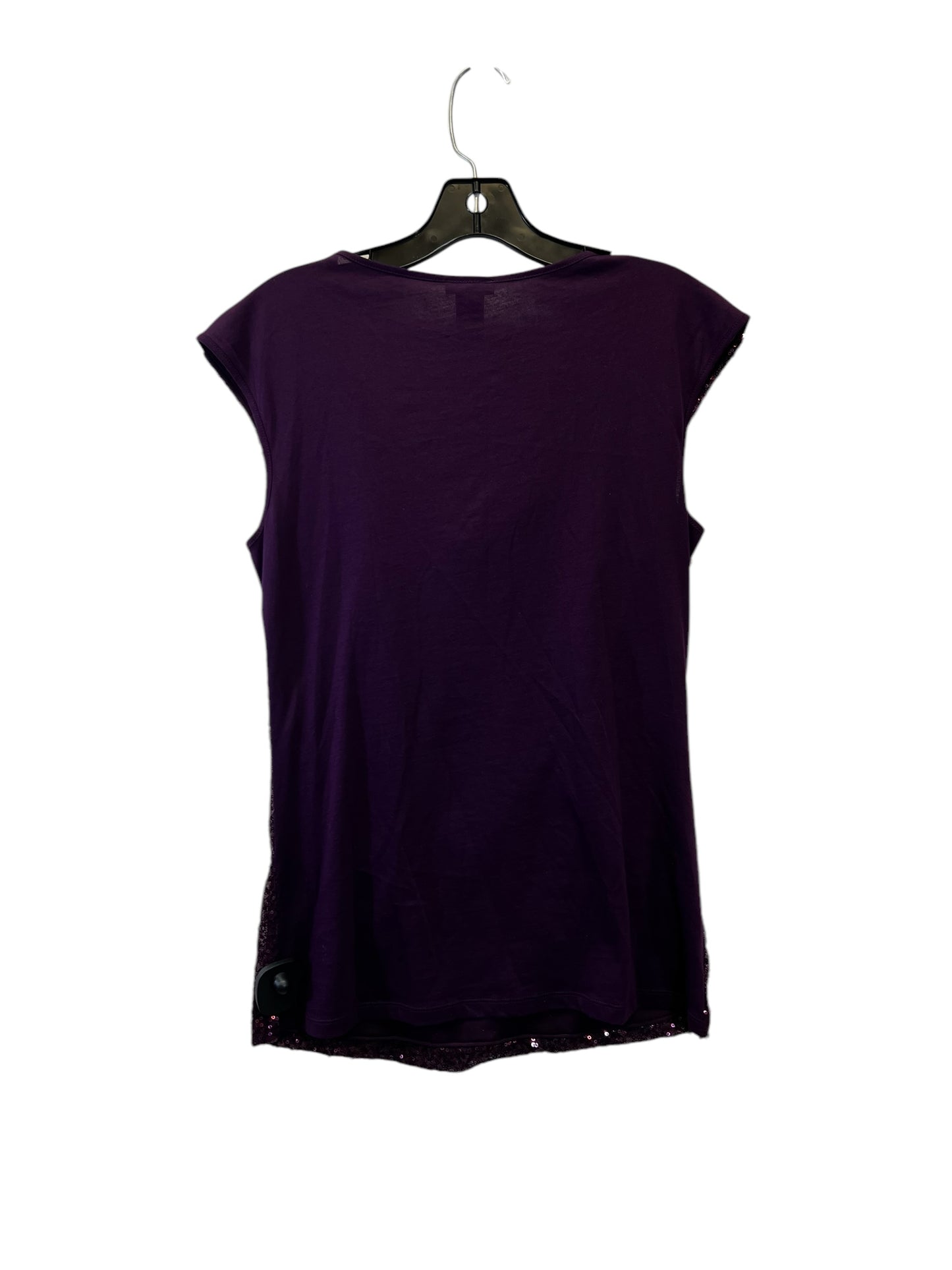 Top Short Sleeve By Ann Taylor In Purple, Size: M