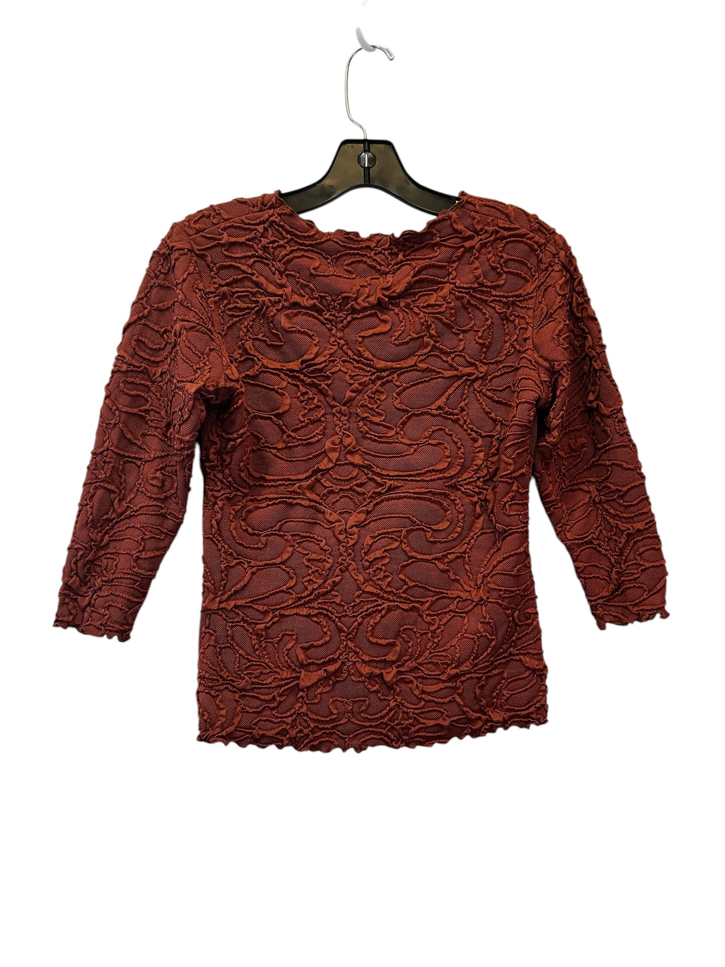 Top 3/4 Sleeve By Haystacks In Copper, Size: Xs