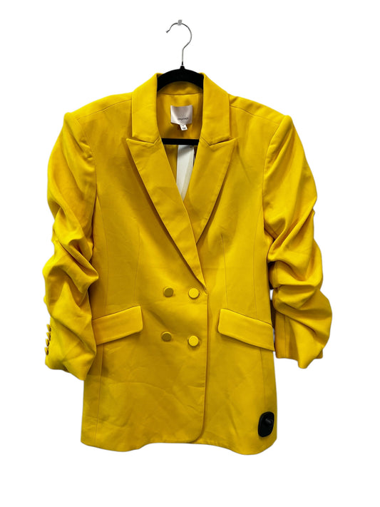 Blazer Designer By Cinq a Sept  In Yellow, Size: 4