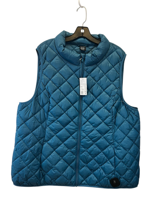 Vest Puffer & Quilted By Jockey In Teal, Size: 1x