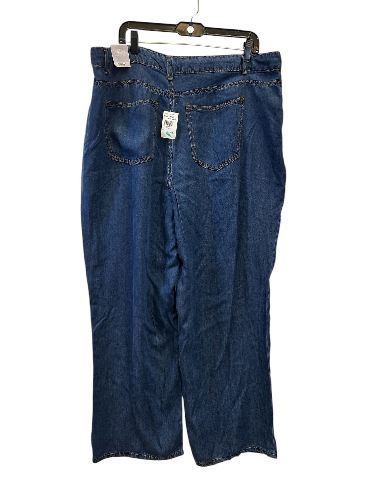 Jeans Wide Leg By Wax Jeans In Blue Denim, Size: 16