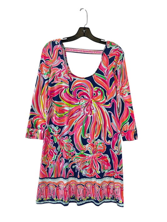 Dress Casual Midi By Lilly Pulitzer In Blue & Pink, Size: Xs