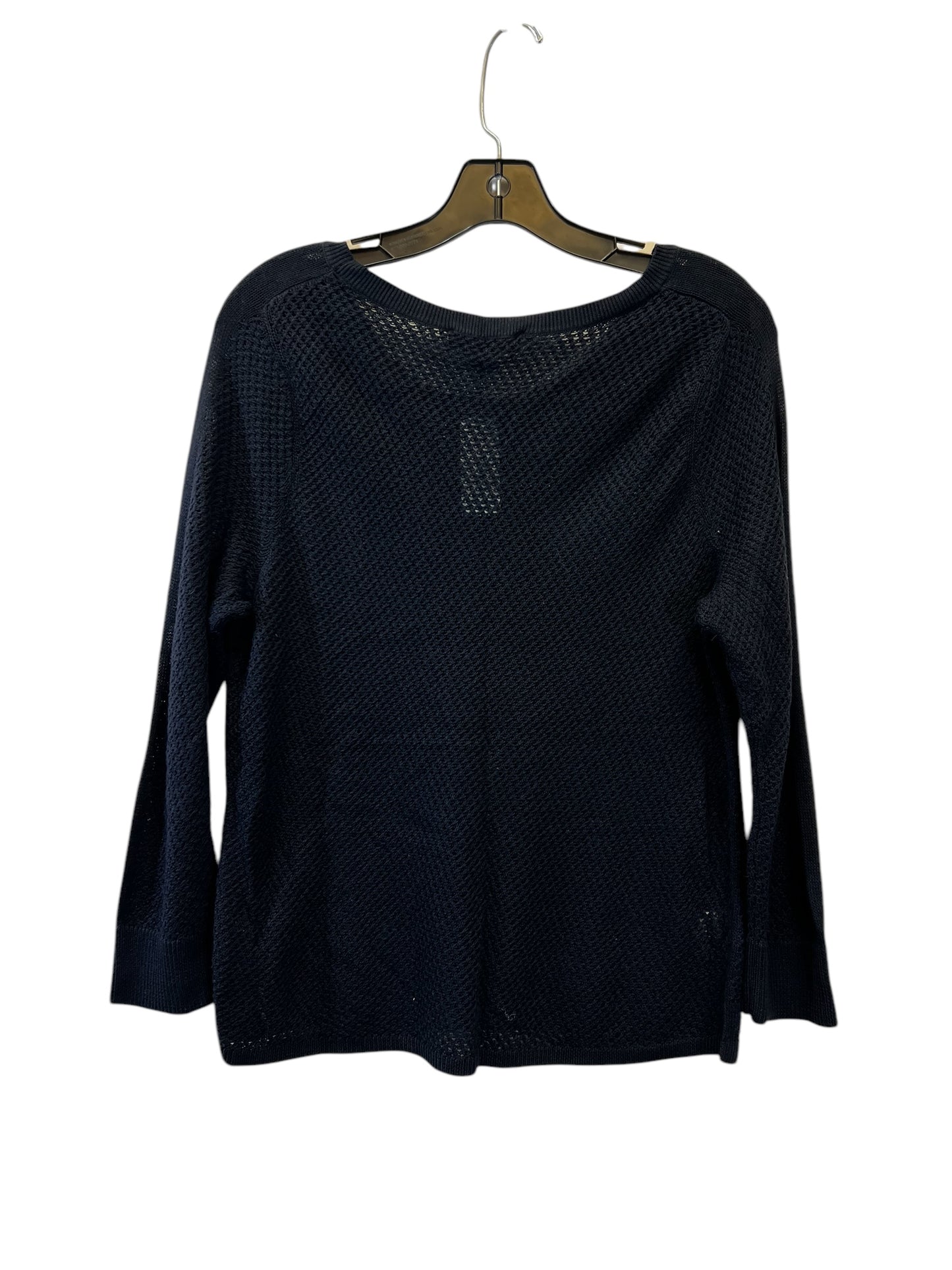 Top Long Sleeve By Ann Taylor In Navy, Size: L