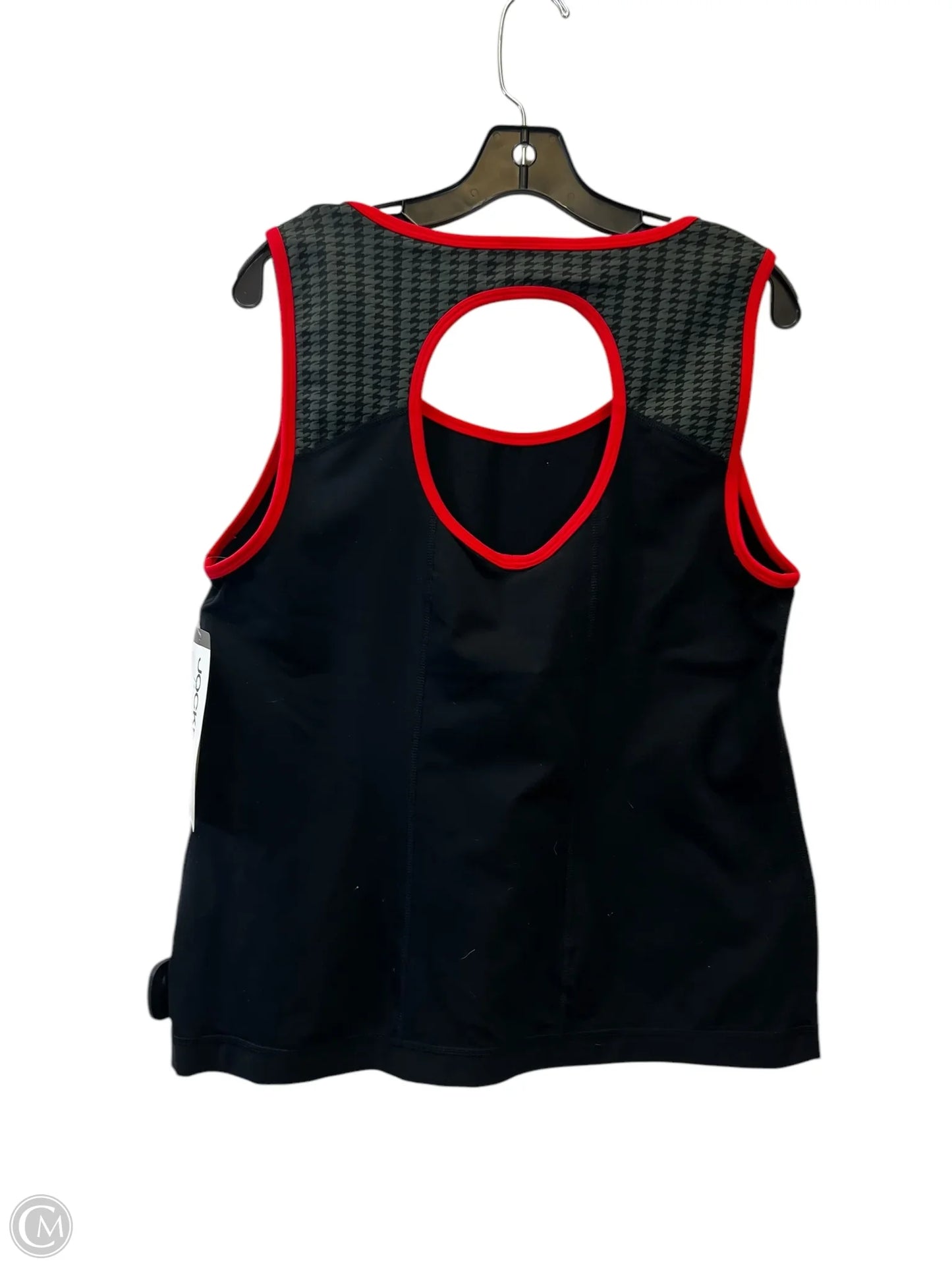 Athletic Tank Top By Jockey In Black & Pink, Size: Xl