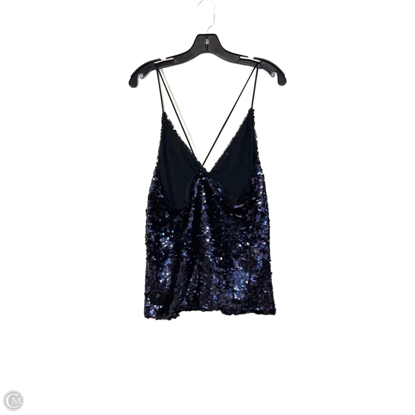 Top Sleeveless By Zara In Blue, Size: M