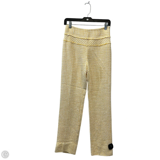 Pants Dress By Douglas Hannant In White & Yellow, Size: 4