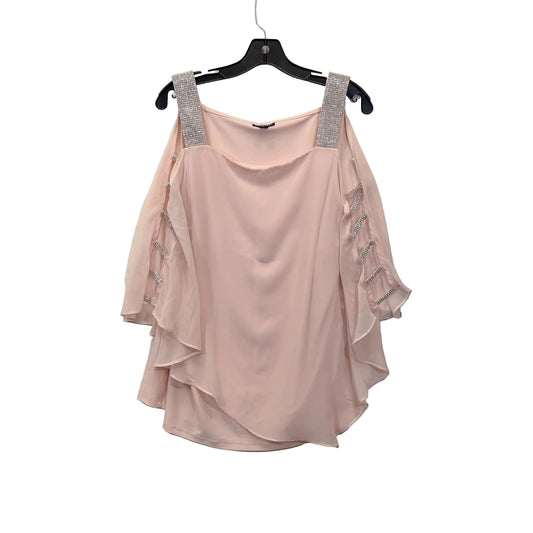 Top Sleeveless By Roz And Ali In Pink & Silver, Size: 2x