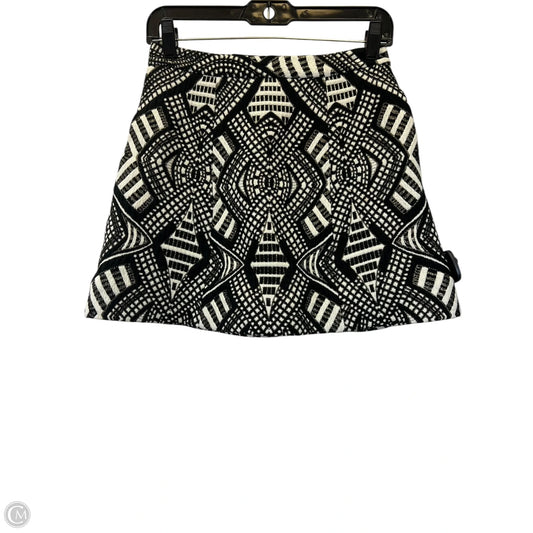 Skirt Designer By Alice + Olivia In Black & Cream, Size: Xs