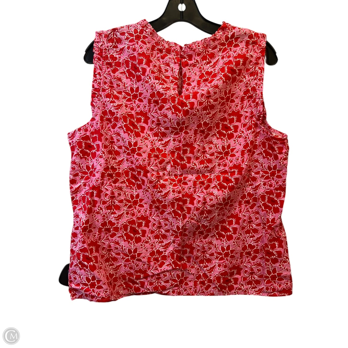 Top Sleeveless By J. Crew In Pink & White, Size: L
