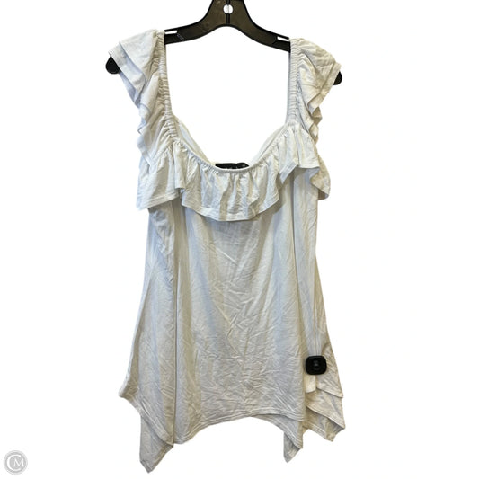 Top Short Sleeve By Evans In White, Size: 2x