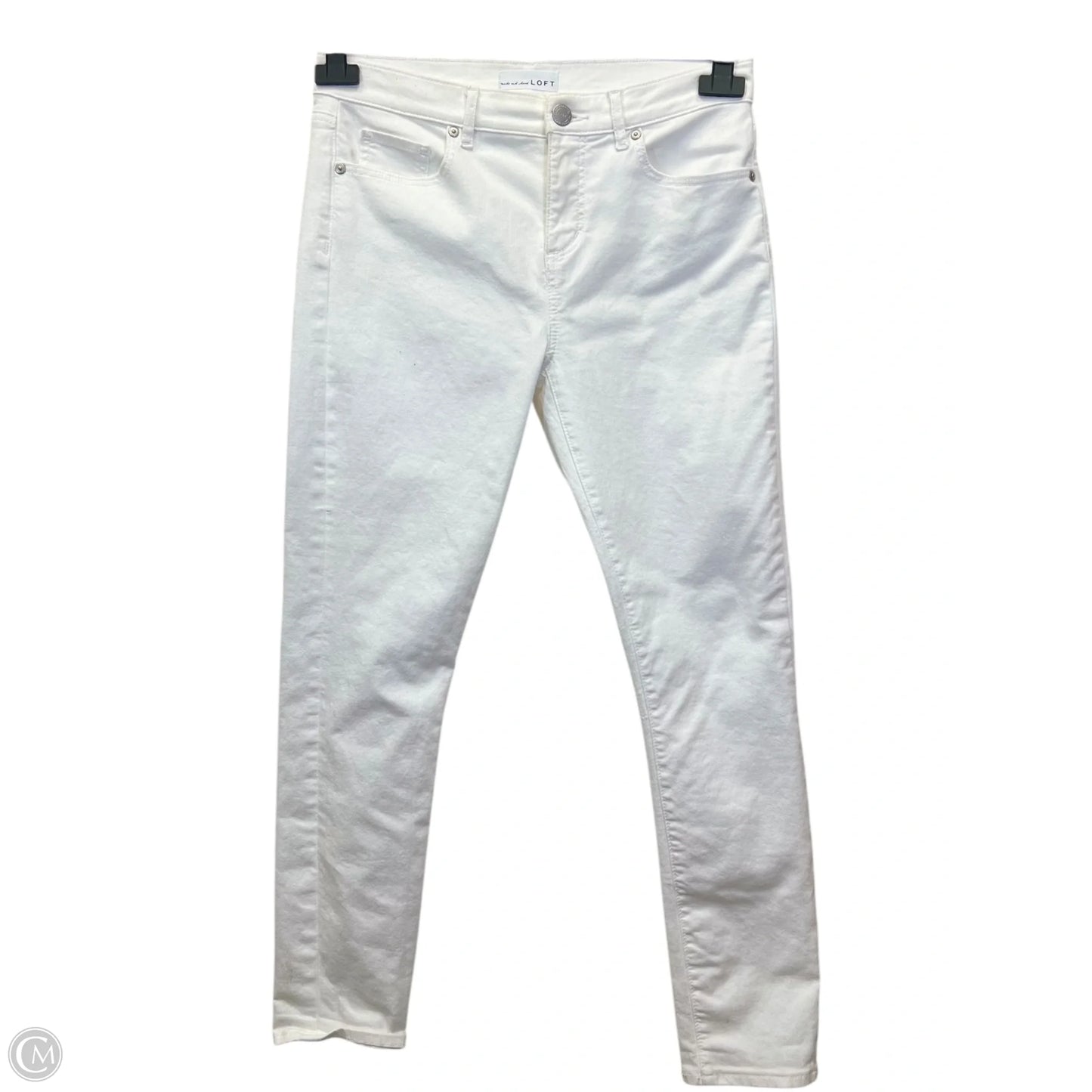 Jeans Skinny By Loft In White, Size: 4