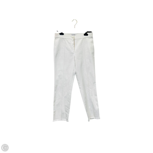 Pants Luxury Designer By Chanel In White, Size: 8