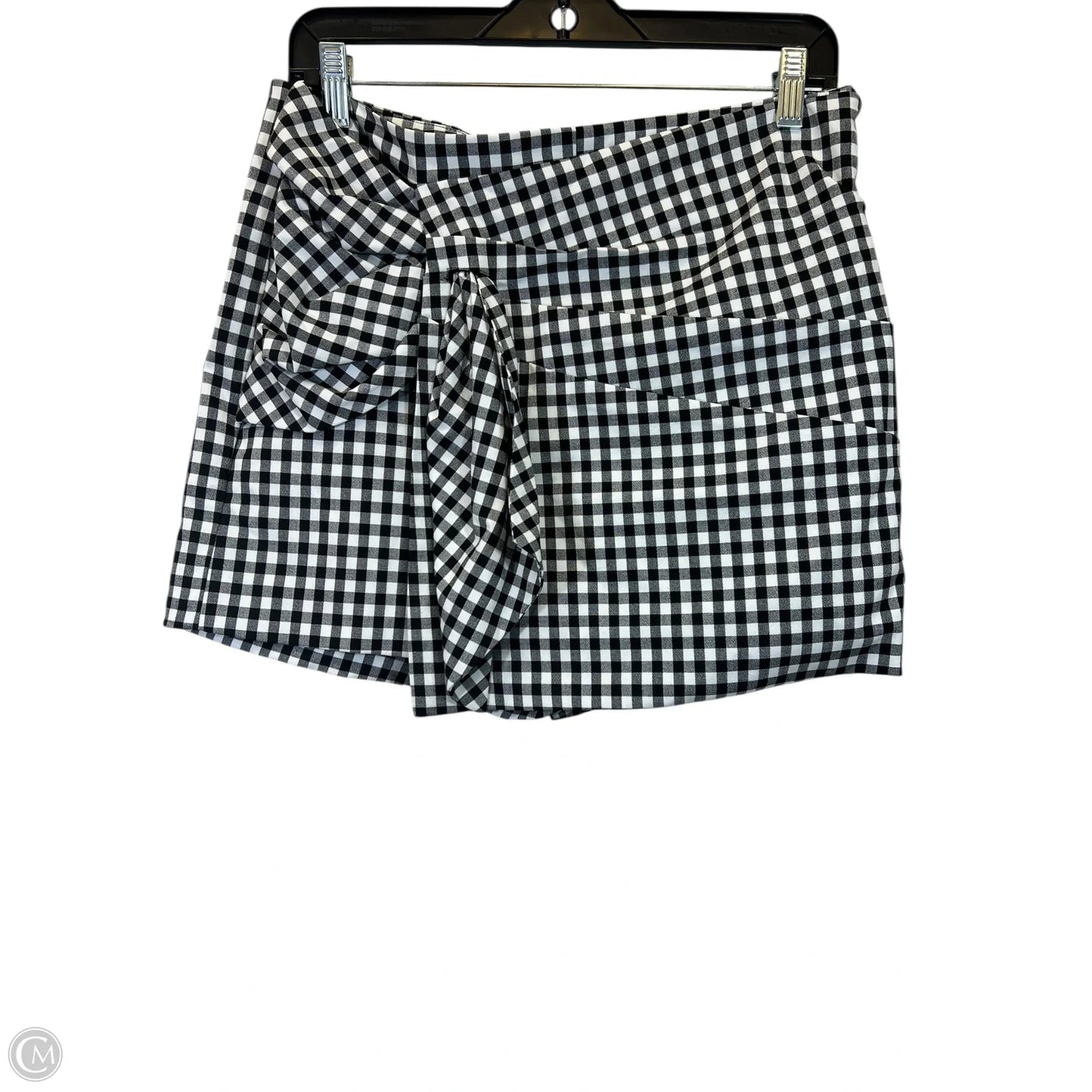 Skirt Mini & Short By Zara In Black & White, Size: L