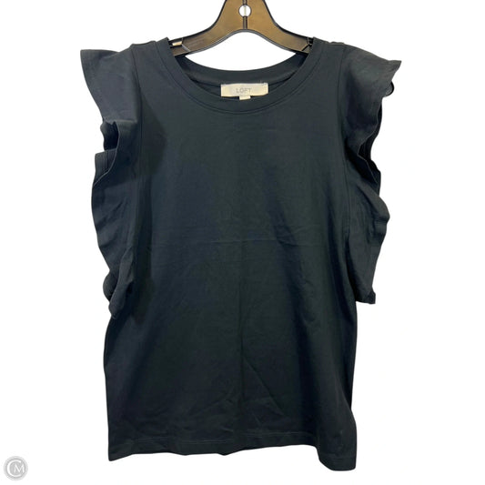 Top Short Sleeve By Loft In Black, Size: Xs