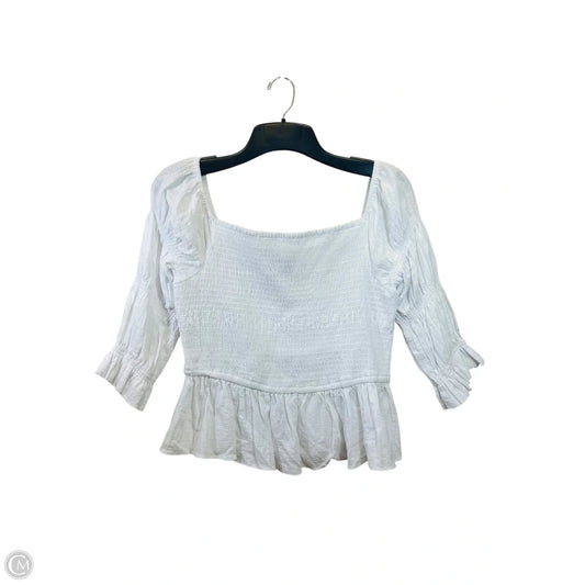 Top Long Sleeve By Inc In White, Size: Xl