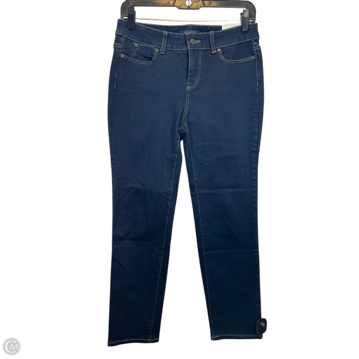 Jeans Straight By Talbots In Blue Denim, Size: 2p