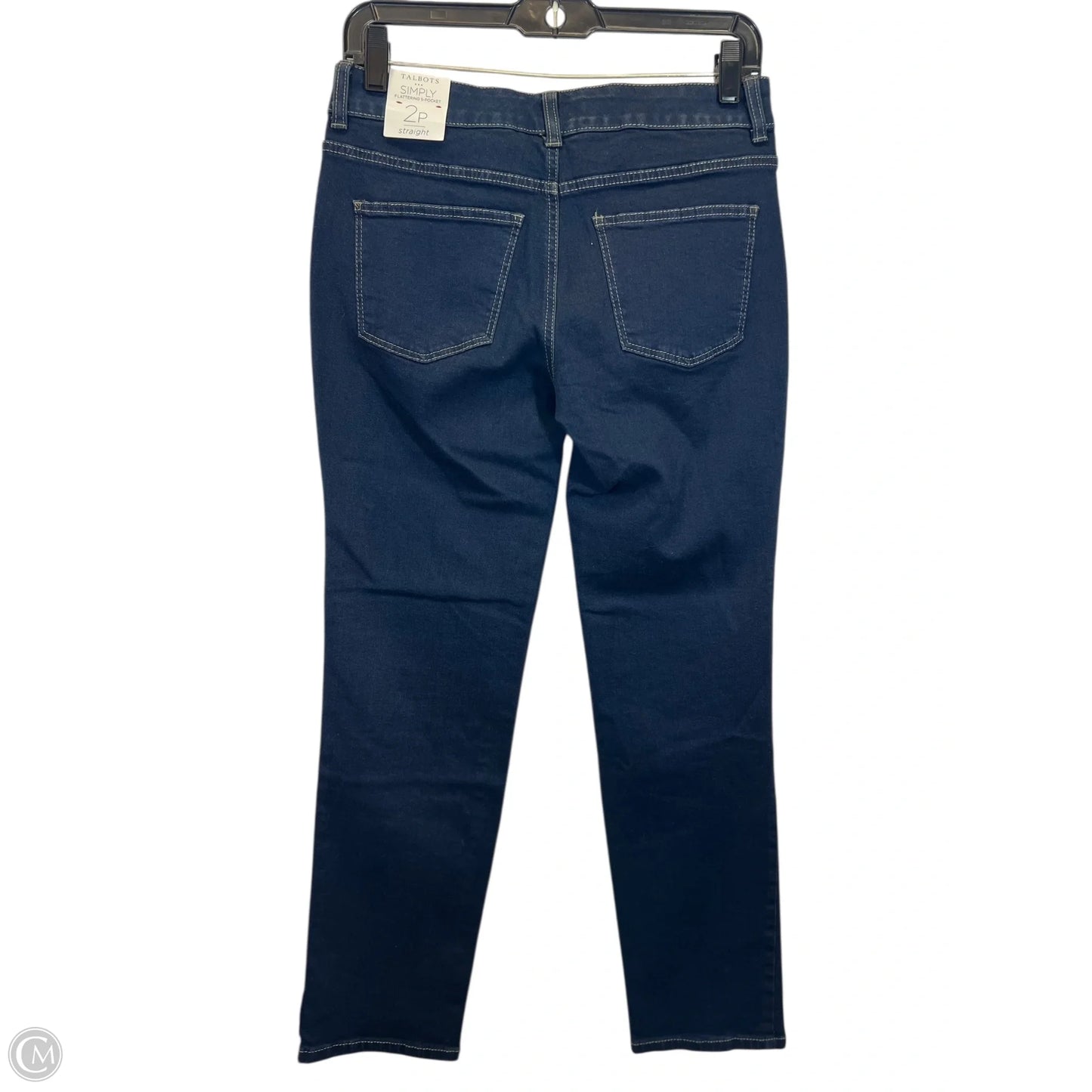 Jeans Straight By Talbots In Blue Denim, Size: 2p