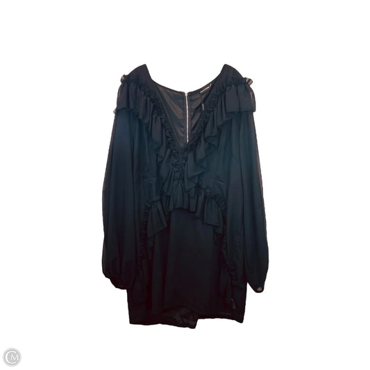 Dress Casual Midi By Pretty Little Thing In Black & Silver, Size: 2x