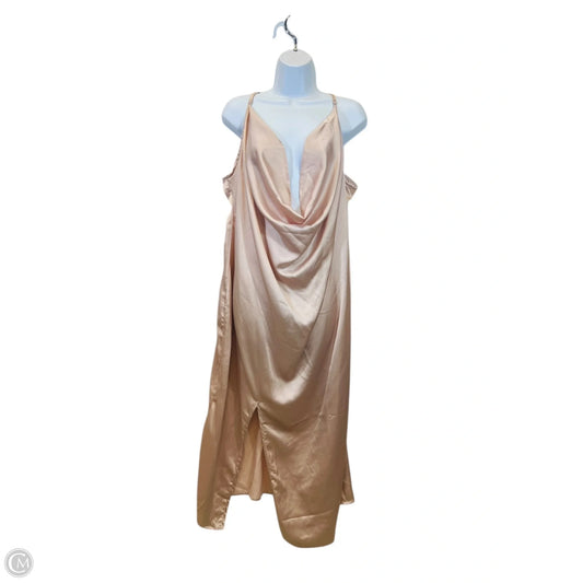 Dress Party Long By Pretty Little Thing In Peach, Size: 2x