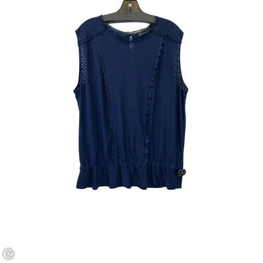 Top Short Sleeve By New York And Co In Blue, Size: Xxl
