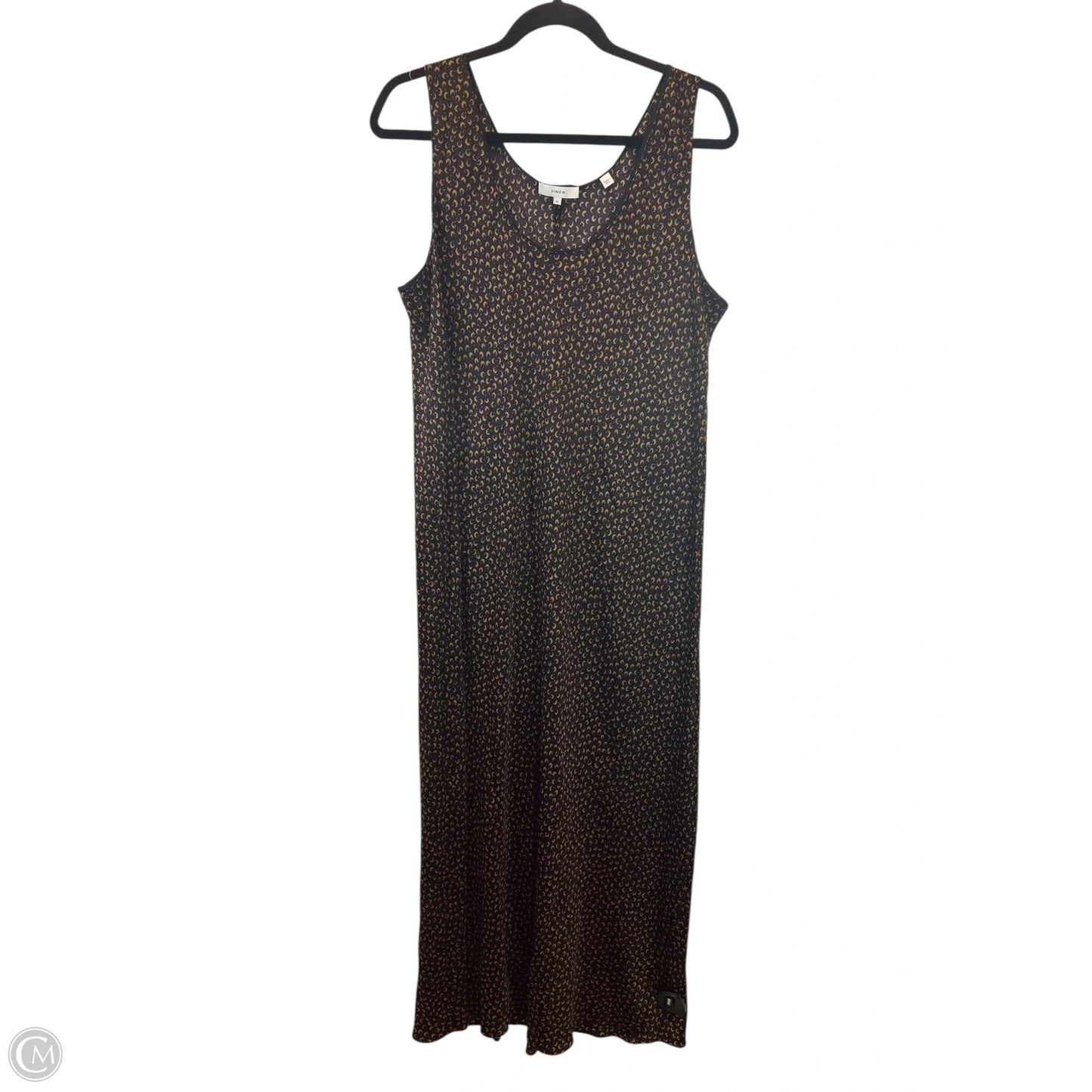 Dress Designer By Vince In Black & Gold, Size: Xl