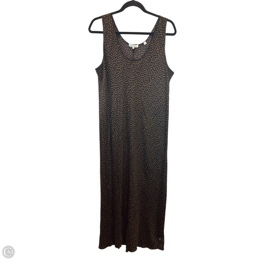 Dress Designer By Vince In Black & Gold, Size: Xl
