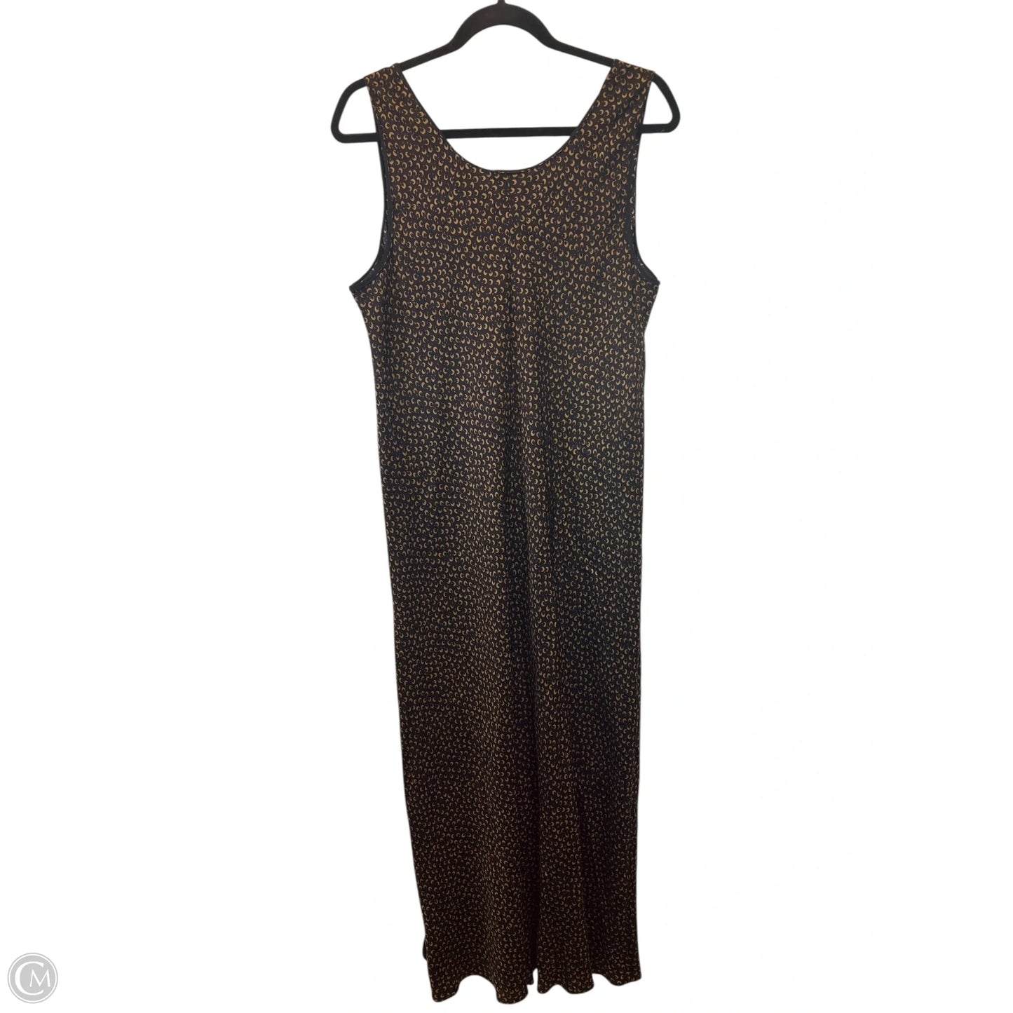 Dress Designer By Vince In Black & Gold, Size: Xl