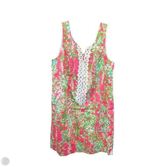 Dress Casual Midi By Lilly Pulitzer In Green & Pink, Size: L