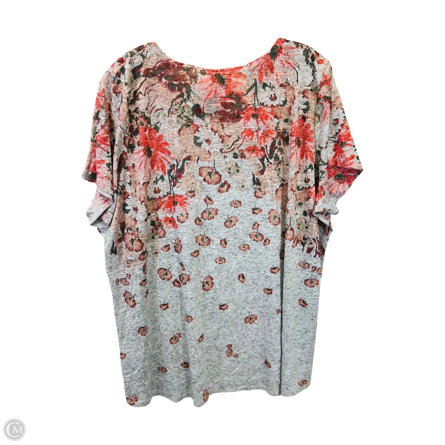 Top Short Sleeve By Avenue In Floral Print, Size: 3x