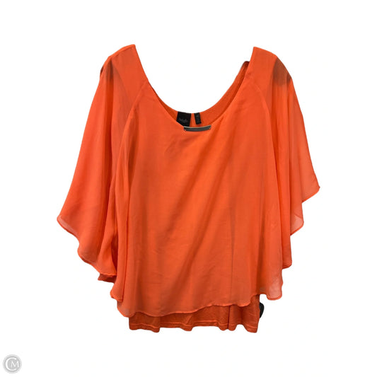 Top Short Sleeve By Rafaella In Orange, Size: L