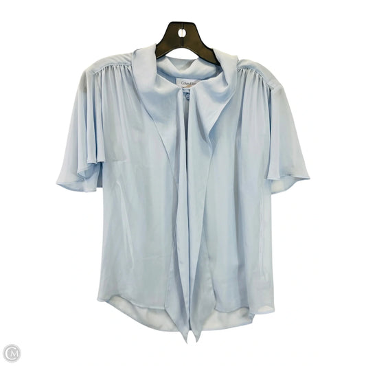 Top Short Sleeve By Calvin Klein In Blue, Size: M