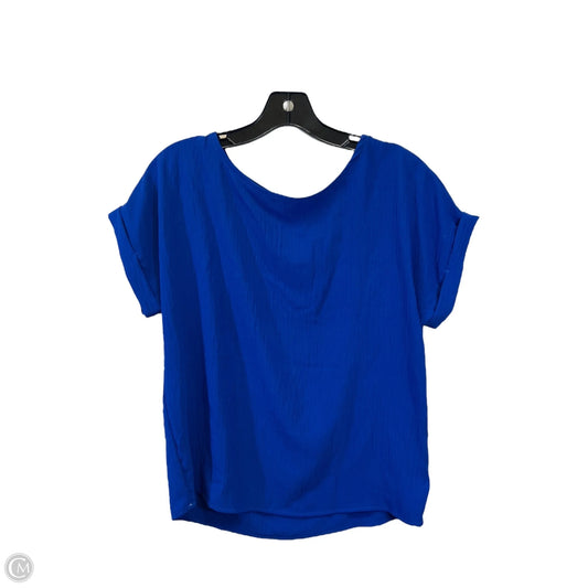 Top Short Sleeve By Gilli In Blue, Size: S