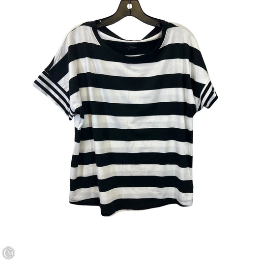 Top Short Sleeve Basic By Workshop In Black & White, Size: 0x