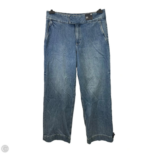 Jeans Wide Leg By Express In Blue Denim, Size: 12