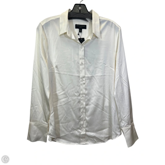 Top Long Sleeve By Banana Republic In Cream, Size: M