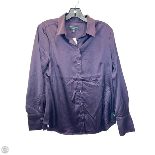 Top Long Sleeve By Banana Republic In Purple, Size: M