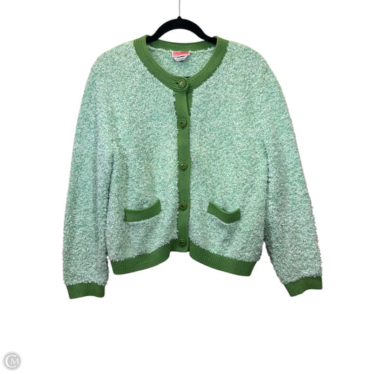Sweater Cardigan Designer By Kate Spade In Green, Size: Xl