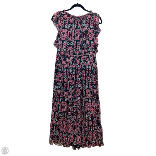 Dress Designer By Kate Spade In Black & Pink, Size: Xl