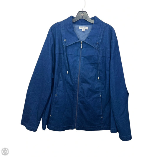 Jacket Denim By Studio Works In Blue Denim, Size: 3x