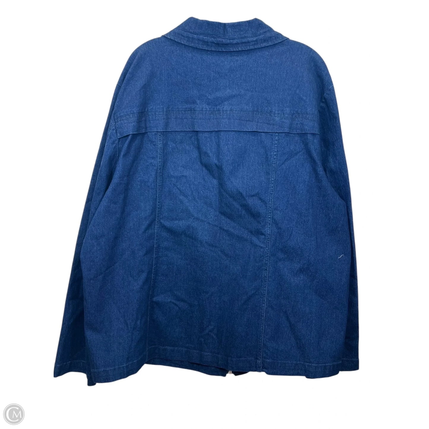 Jacket Denim By Studio Works In Blue Denim, Size: 3x