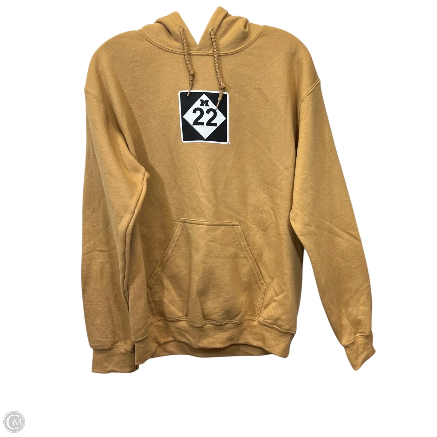 Sweatshirt Hoodie By M22 In Tan, Size: S