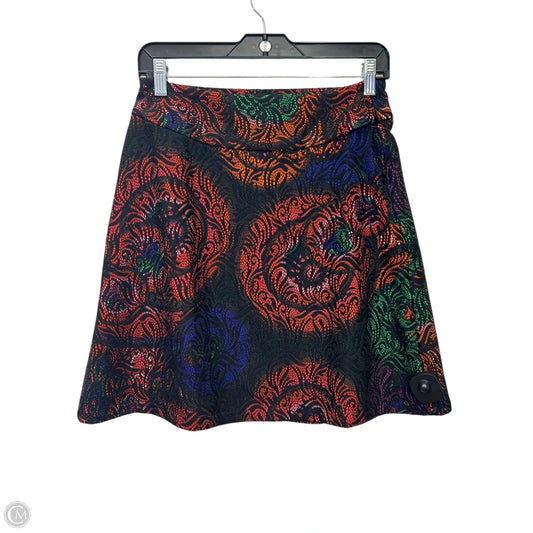 Skirt Designer By Desigual In Orange & Red, Size: S