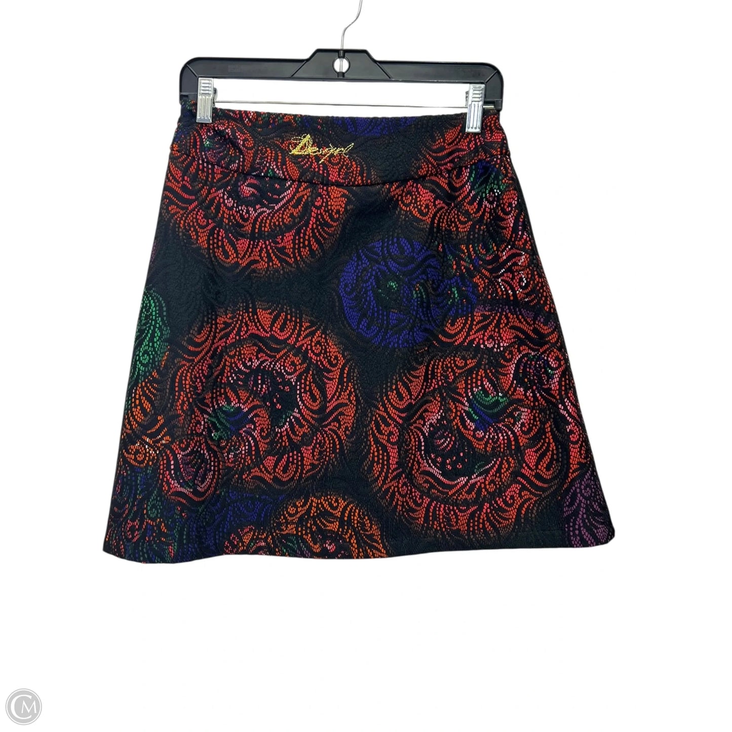 Skirt Designer By Desigual In Orange & Red, Size: S